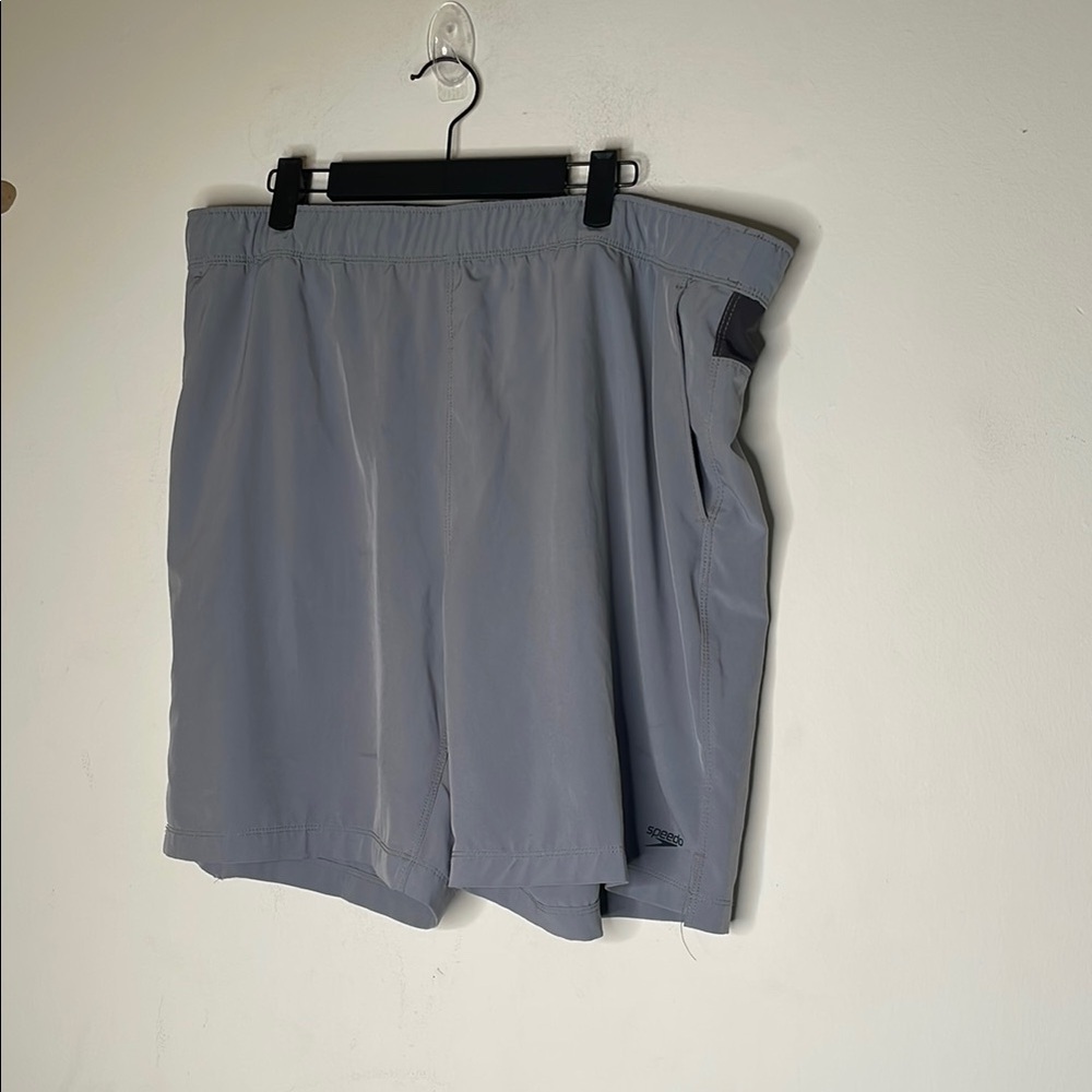 Speedo Gray Athletic Shorts Lightweight Elastic Waist​